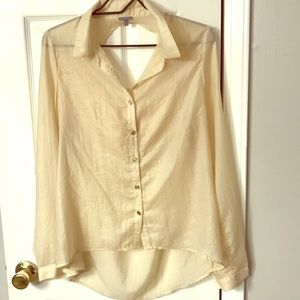 High-low blouse w/ keyhole back. (Charlotte Russe)